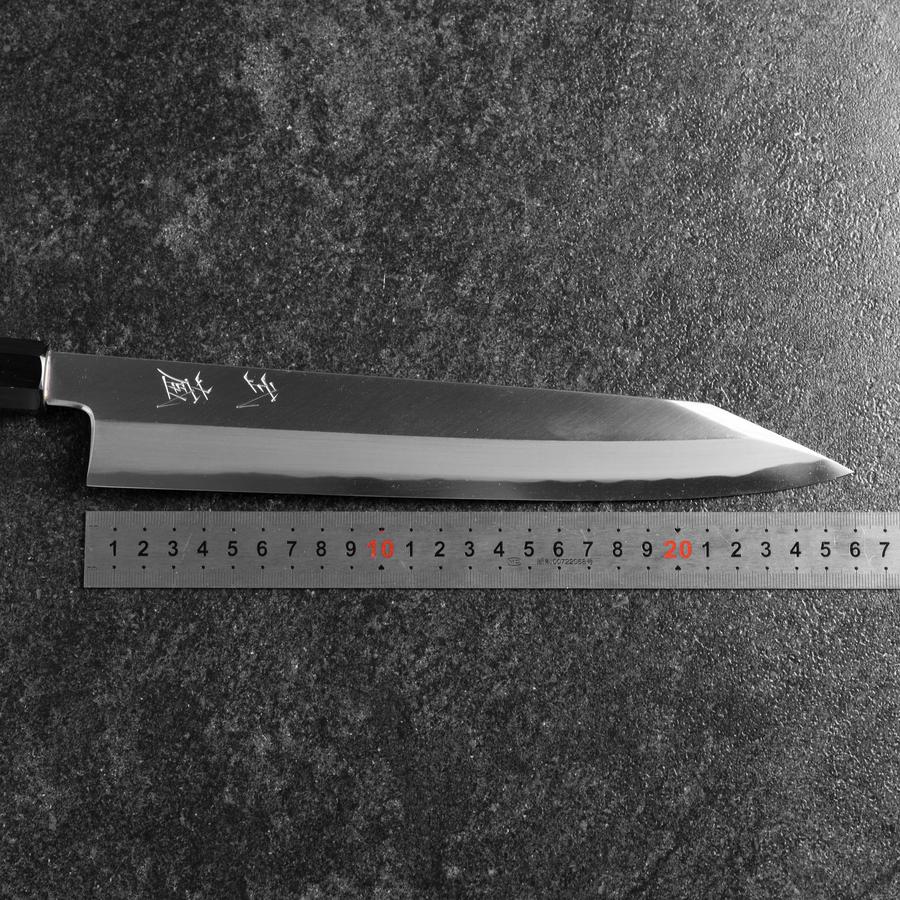 Kiritsuke Blue Steel #2 Kasumi Büffelhorn und Magnolienholz Griff 270mm - Image 7