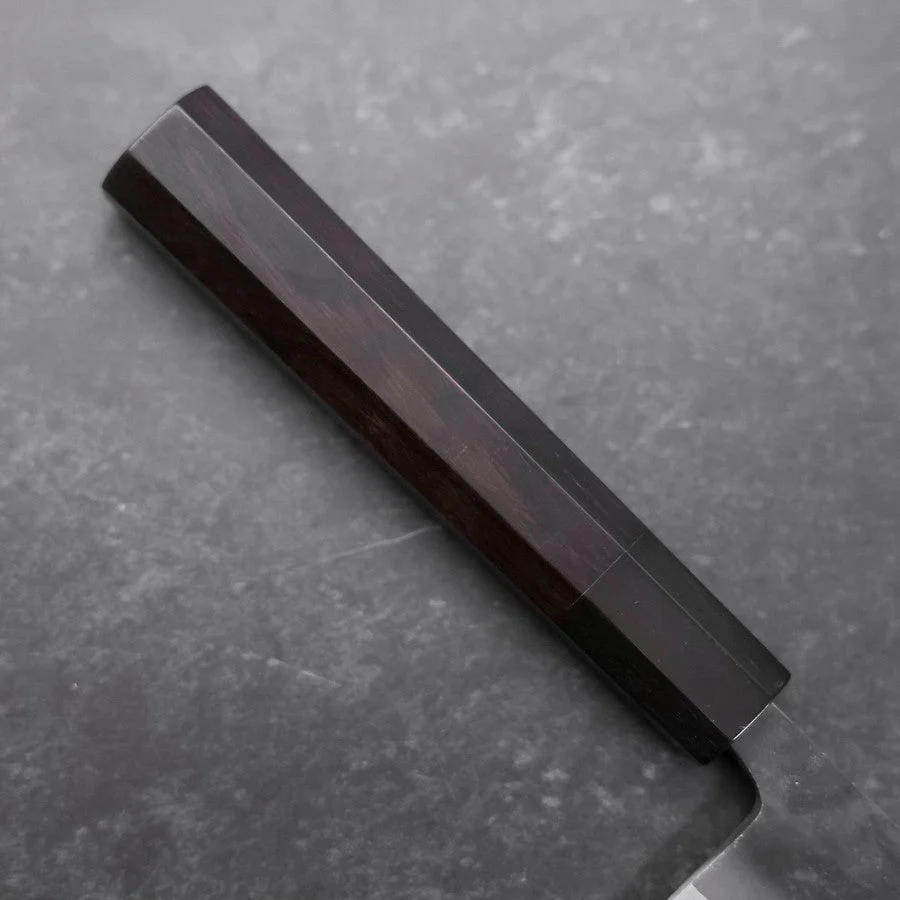 Kiritsuke Blue Steel #2 Kurouchi Büffelhorn und Ebenholz Griff 210mm - Image 6