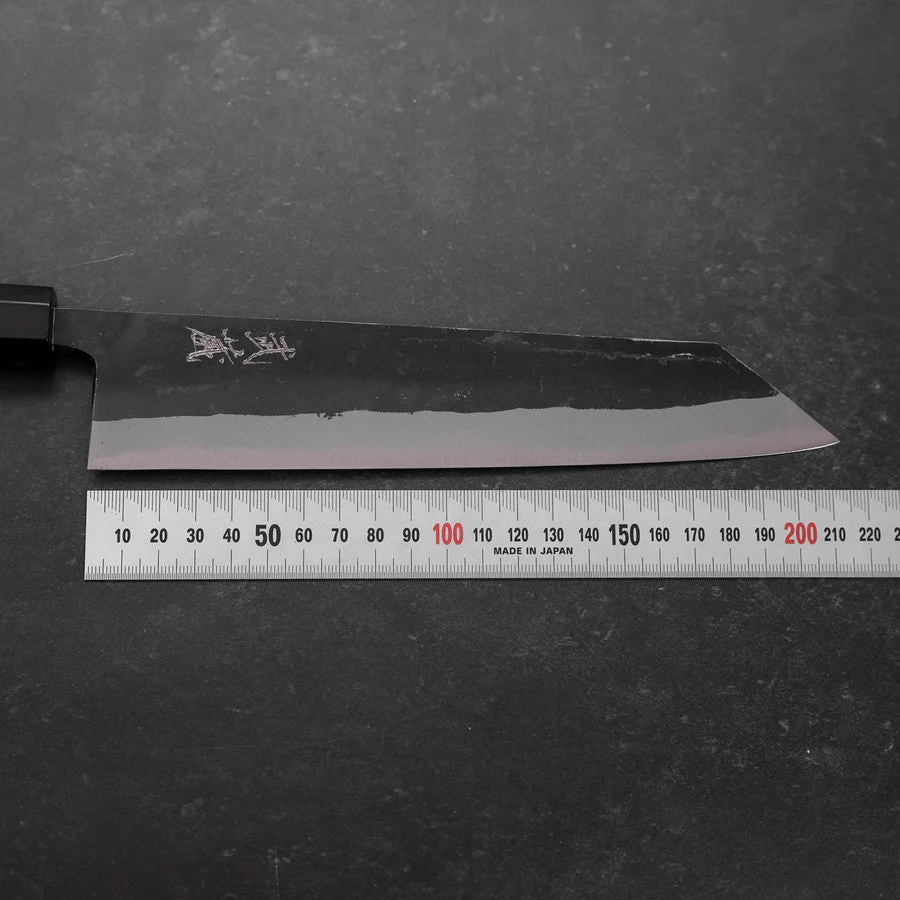 Kiritsuke Blue Steel #2 Kurouchi Büffelhorn und Ebenholz Griff 210mm - Image 7