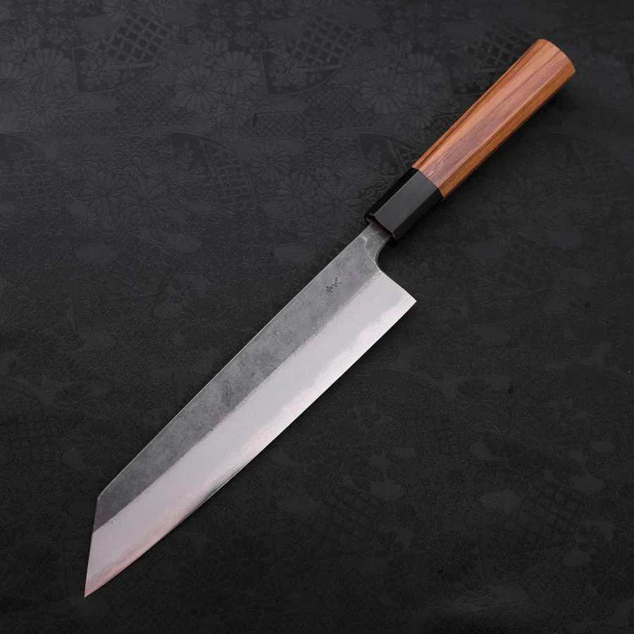 Kiritsuke Blue Steel #2 Kurouchi Büffelhorn und Teakholz Griff 210mm - Image 2