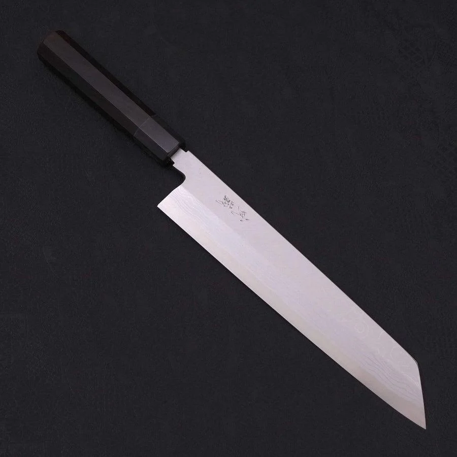Kiritsuke Blue Steel #2 Suminagashi Büffelhorn und Ebenholz Griff 270mm