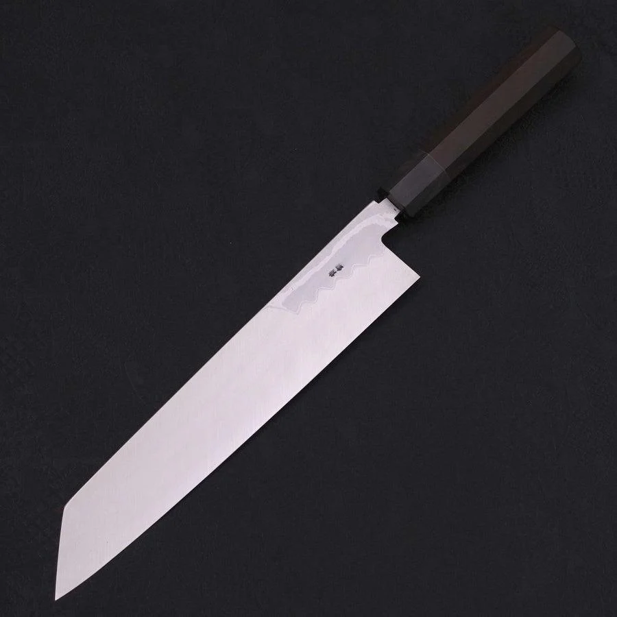 Kiritsuke Blue Steel #2 Suminagashi Büffelhorn und Ebenholz Griff 270mm - Image 2