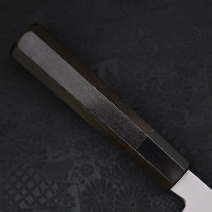 Kiritsuke Blue Steel #2 Suminagashi Büffelhorn und Ebenholz Griff 240mm - Image 6