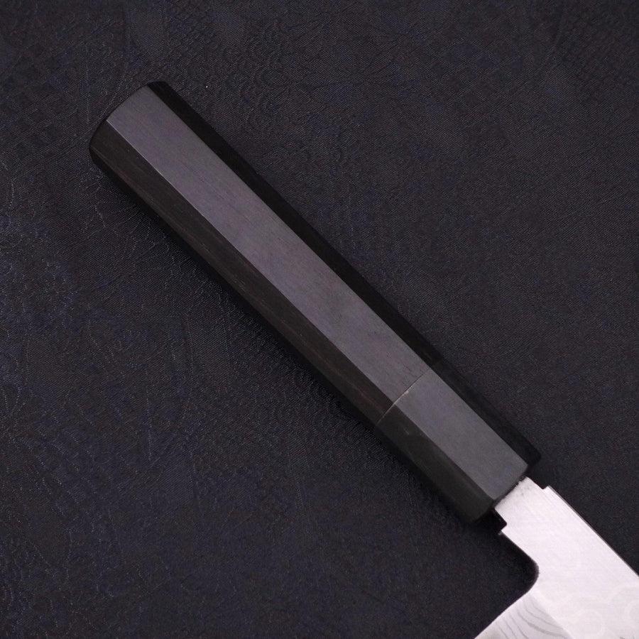 Kiritsuke Blue Steel #2 Suminagashi Büffelhorn und Ebenholz Griff 240mm - Image 6