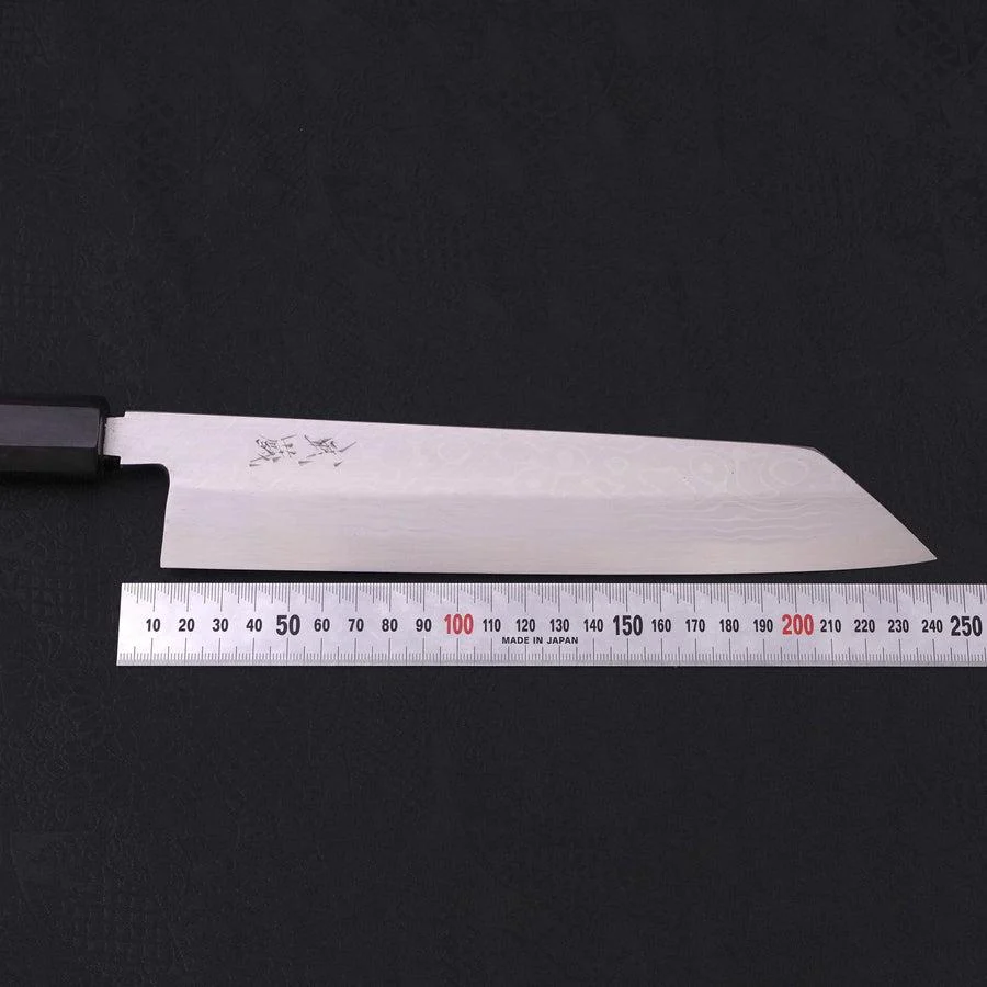 Kiritsuke Blue Steel #2 Suminagashi Büffelhorn und Ebenholz Griff 240mm - Image 7