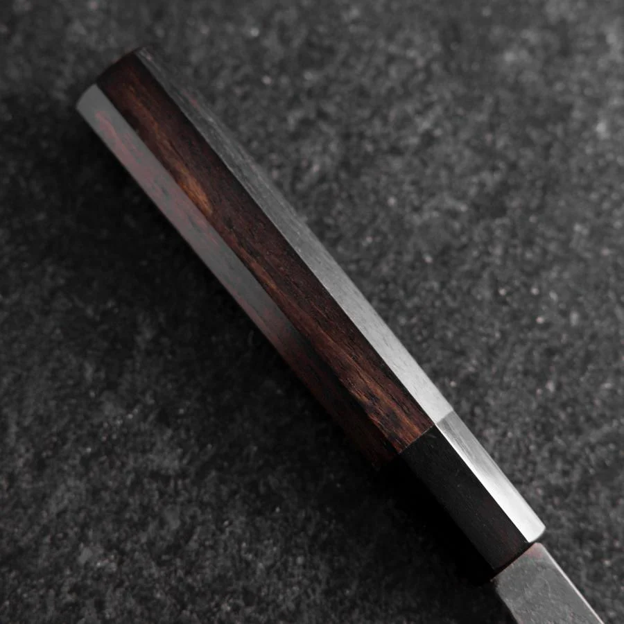 Kiritsuke Blue Super Kurouchi Damast Büffelhorn und Ebenholz Griff 210mm - Image 6