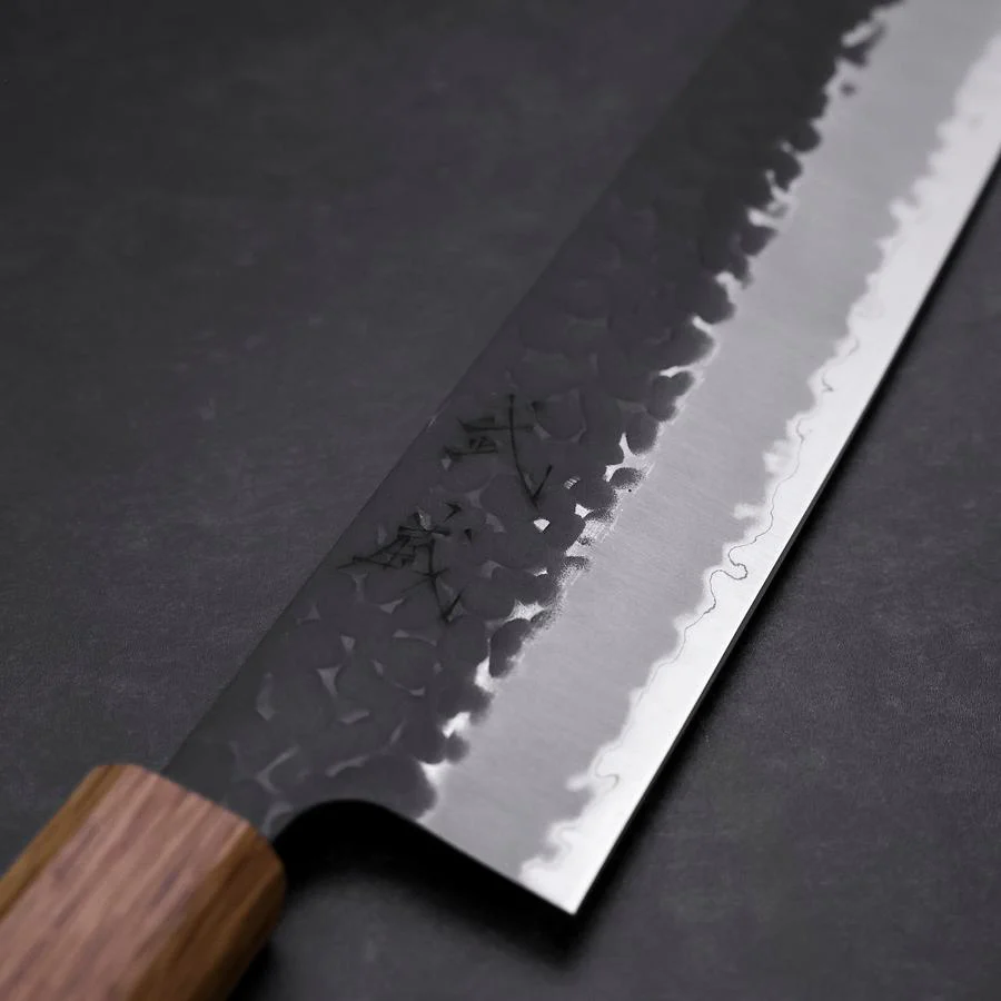 Kiritsuke Blue Super Kurouchi Tsuchime Eichenholz Griff 210mm - Image 3