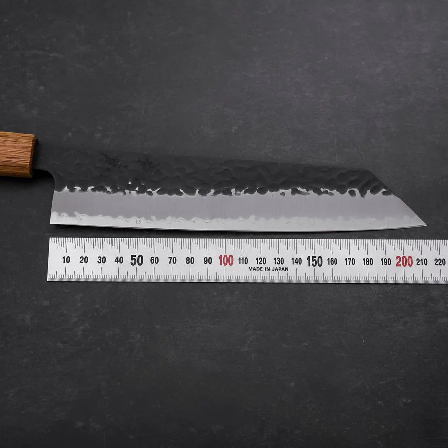 Kiritsuke Blue Super Kurouchi Tsuchime Eichenholz Griff 210mm - Image 7