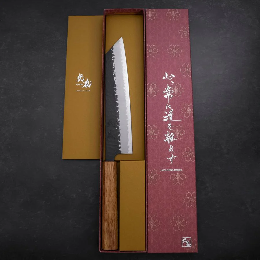 Kiritsuke Blue Super Kurouchi Tsuchime Eichenholz Griff 210mm - Image 8
