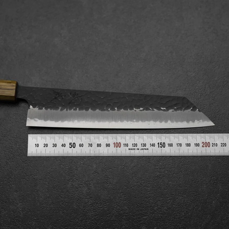 Kiritsuke Blue Super Kurouchi Tsuchime Eichenholz Griff 210mm - Image 7