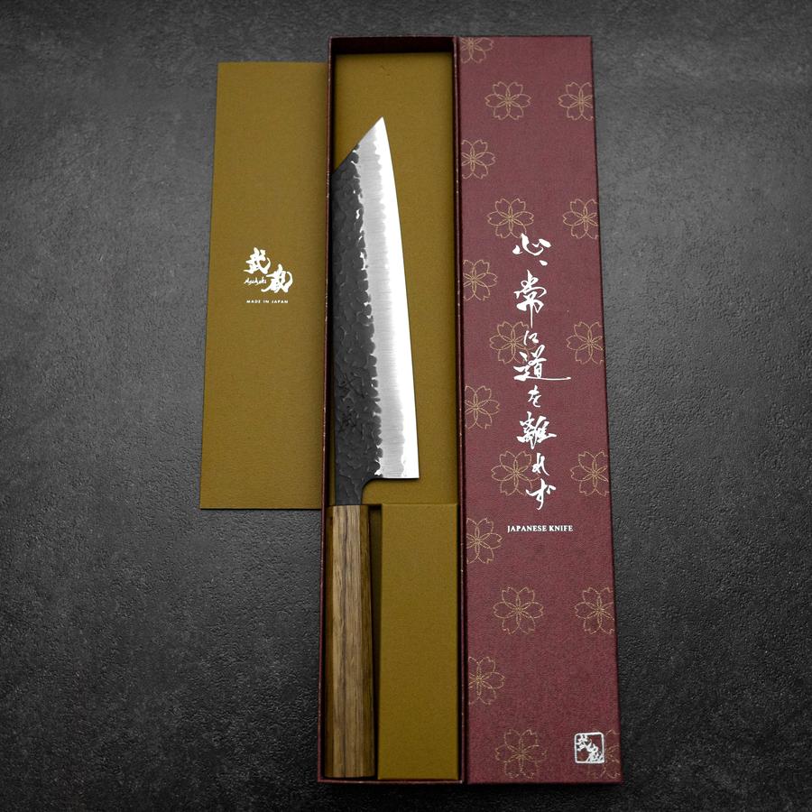 Kiritsuke Blue Super Kurouchi Tsuchime Eichenholz Griff 210mm - Image 8