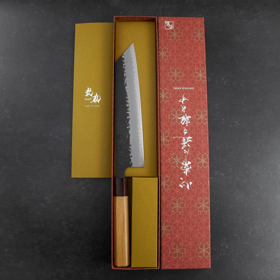 Kiritsuke Blue Super Kurouchi Tsuchime Zelkove Griff 210mm - Image 8