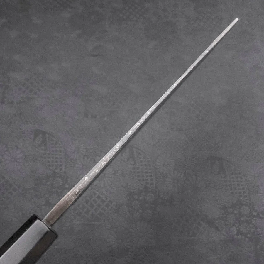 Kiritsuke Blue Steel #2 Kurouchi Damast Büffelhorn und Ebenholz Griff 210mm - Image 5