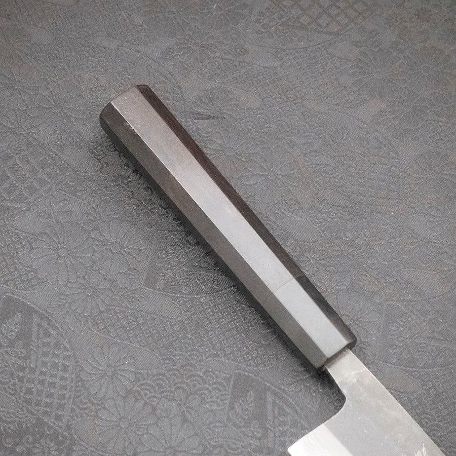 Kiritsuke Blue Steel #2 Kurouchi Damast Büffelhorn und Ebenholz Griff 210mm - Image 6
