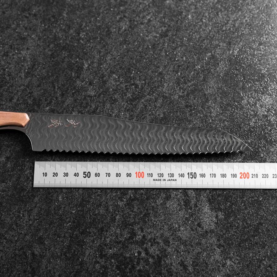 Kiritsuke Brotmesser VG-10 Kagami Damast Ahornholz Griff 210mm - Schwarz - Image 7