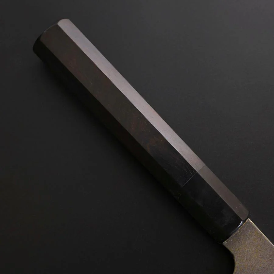 Kiritsuke Kobalt Edelstahl HRC62 Kurouchi Damast Büffelhorn und Ebenholz Griff 210mm - Image 6