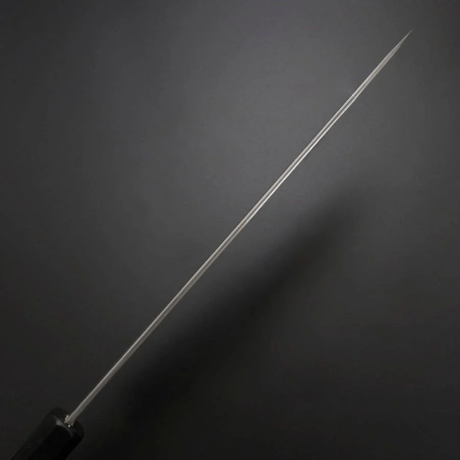 Kiritsuke Kobalt Edelstahl HRC62 Kurouchi Damast Büffelhorn und Ebenholz Griff 240mm - Image 5