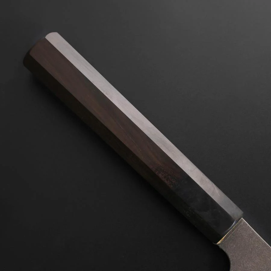 Kiritsuke Kobalt Edelstahl HRC62 Kurouchi Damast Büffelhorn und Ebenholz Griff 240mm - Image 6