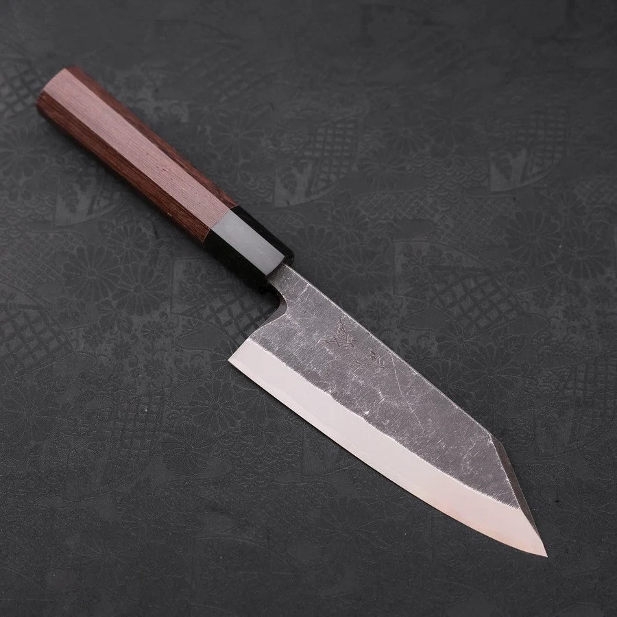 Kiritsuke Deba Blue Steel #2 Kurouchi Büffelhorn und Wenge Griff 150mm