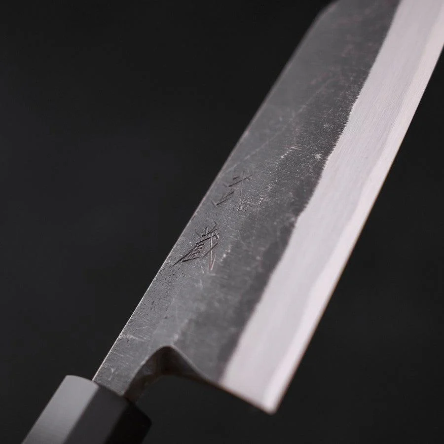 Kiritsuke Deba Blue Steel #2 Kurouchi Büffelhorn und Wenge Griff 150mm - Image 3