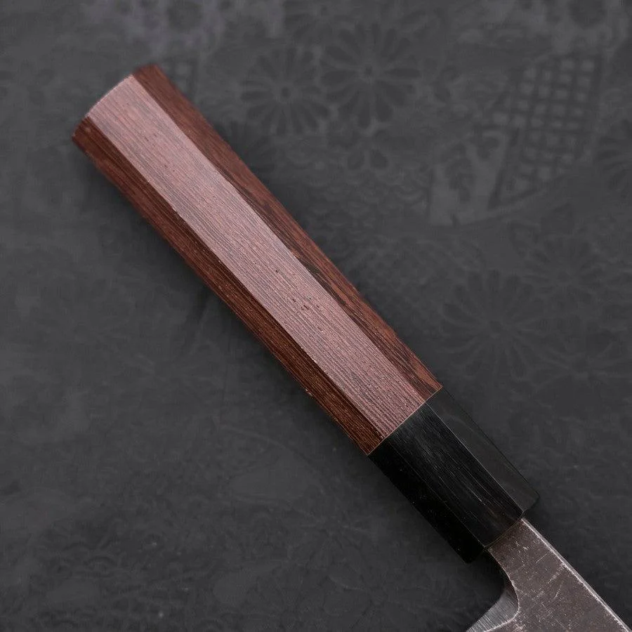 Kiritsuke Deba Blue Steel #2 Kurouchi Büffelhorn und Wenge Griff 150mm - Image 6