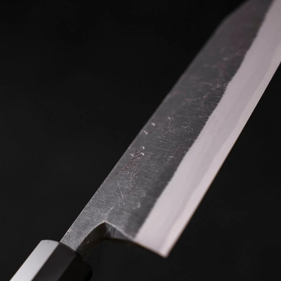 Kiritsuke Deba Blue Steel #2 Kurouchi Büffelhorn und Wenge Griff 165mm - Image 3