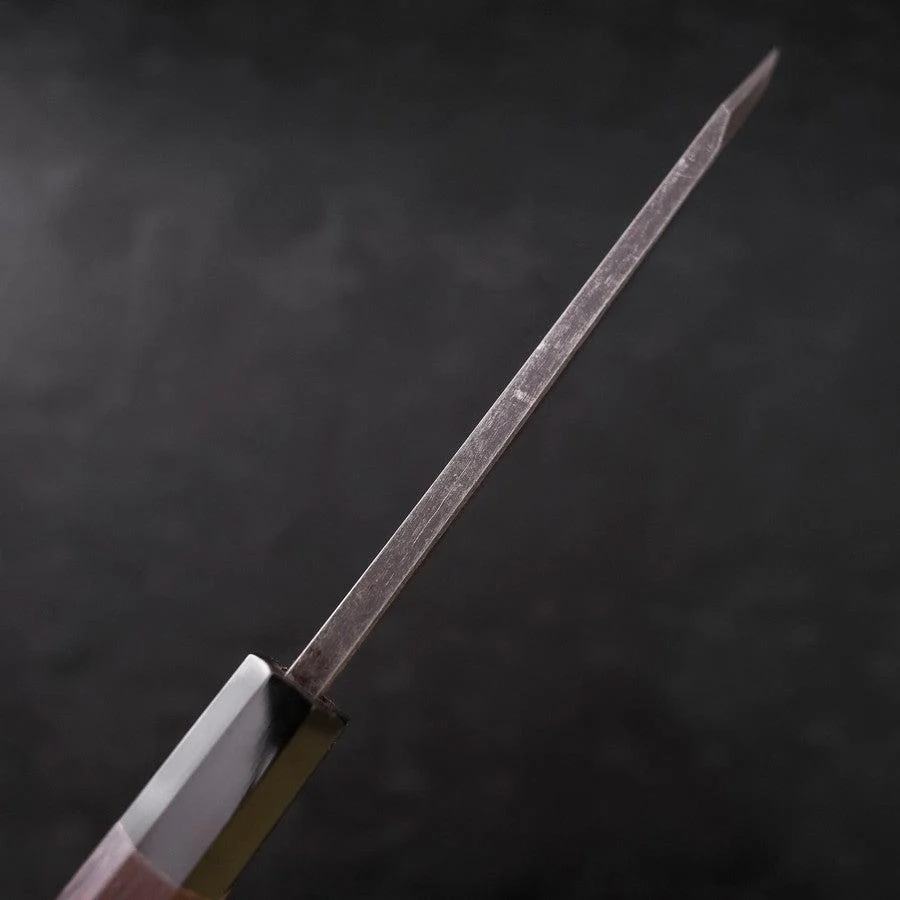 Kiritsuke Deba Blue Steel #2 Kurouchi Büffelhorn und Wenge Griff 165mm - Image 5