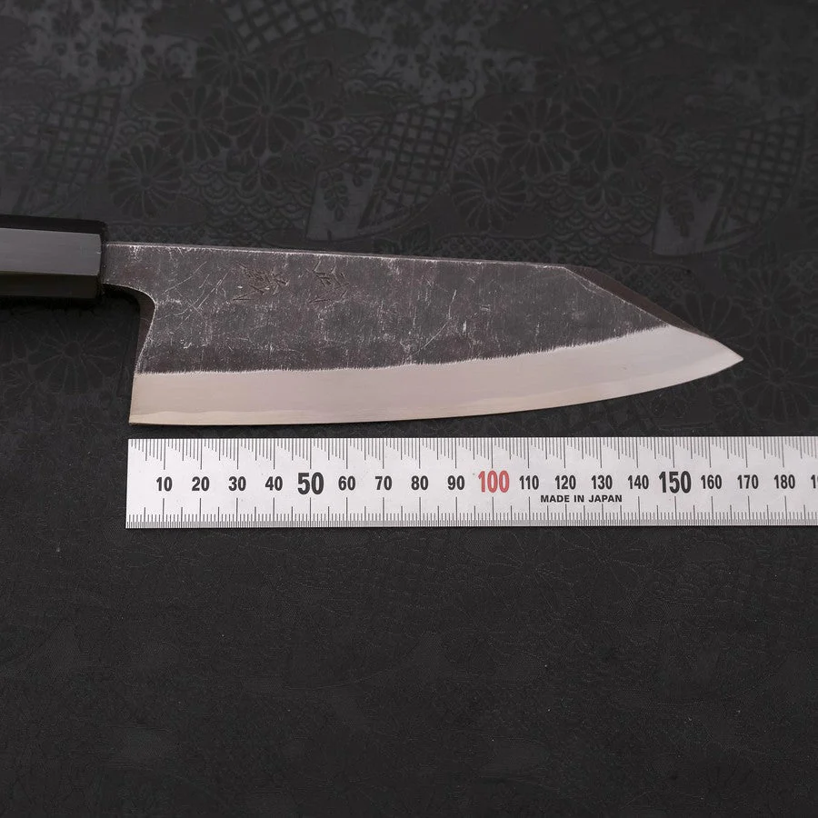 Kiritsuke Deba Blue Steel #2 Kurouchi Büffelhorn und Wenge Griff 165mm - Image 7