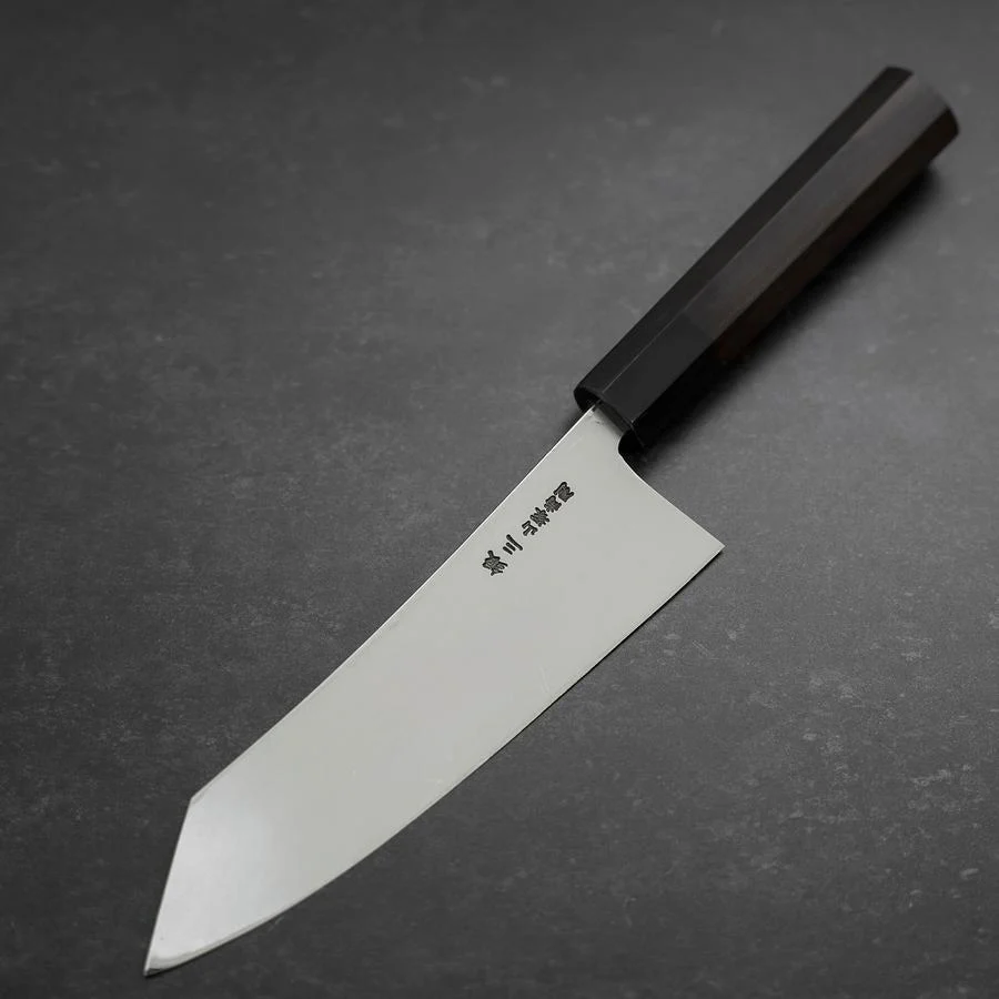 Kiritsuke Deba Honyaki Silver Steel #3 Kagami Büffelhorn und Ebenholz Griff 180mm - Image 2