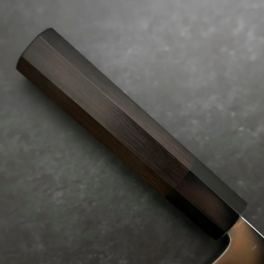 Kiritsuke Deba Honyaki Silver Steel #3 Kagami Büffelhorn und Ebenholz Griff 180mm - Image 6