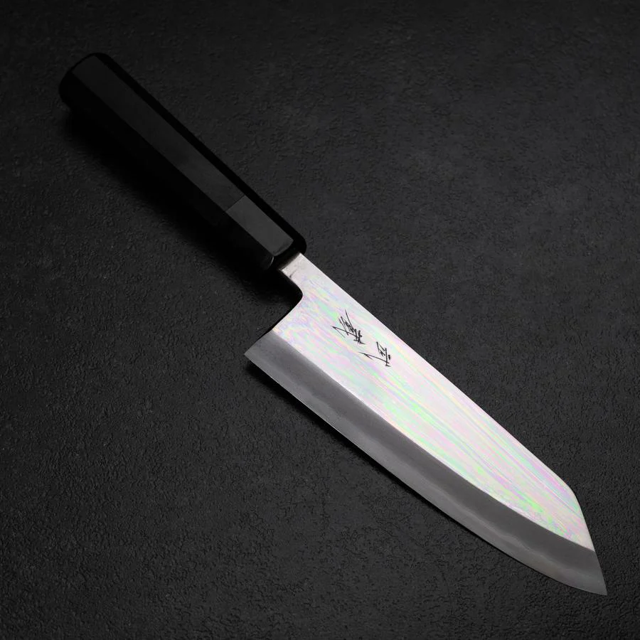 Kiritsuke Deba Silver Steel #3 Kagami Büffelhorn und Ebenholz Griff 180mm