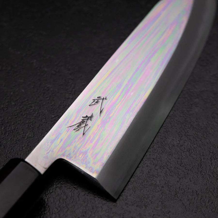 Kiritsuke Deba Silver Steel #3 Kagami Büffelhorn und Ebenholz Griff 180mm - Image 3