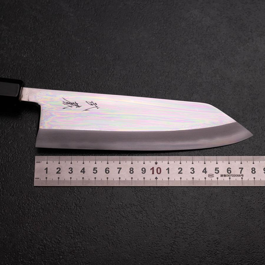 Kiritsuke Deba Silver Steel #3 Kagami Büffelhorn und Ebenholz Griff 180mm - Image 7