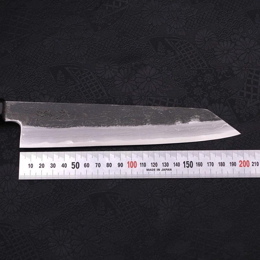 Kiritsuke Blue Steel #1 Kurouchi Suminagashi Büffelhorn und Ebenholz Griff 200mm - Image 7
