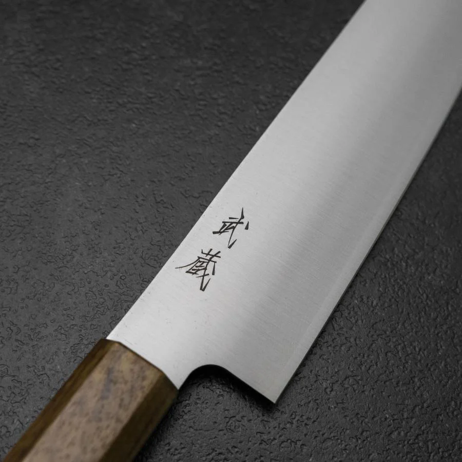 Kiritsuke Gyuto Blue Steel #2 Poliert Olivenholz Griff 210mm - Image 3