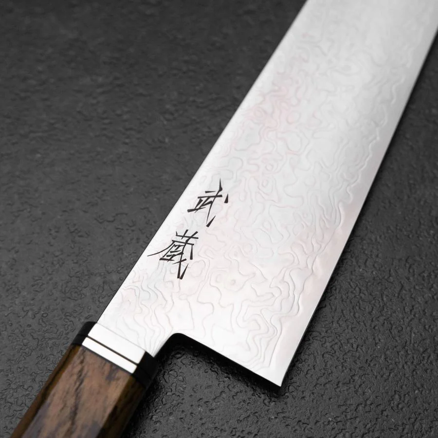 Kiritsuke Gyuto SG-2 Damast Westlicher Goldener Ebenholz Griff 210mm - Image 3