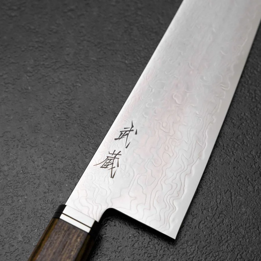 Kiritsuke Gyuto SG-2 Damast Westlicher Goldener Ebenholz Griff 240mm - Image 3