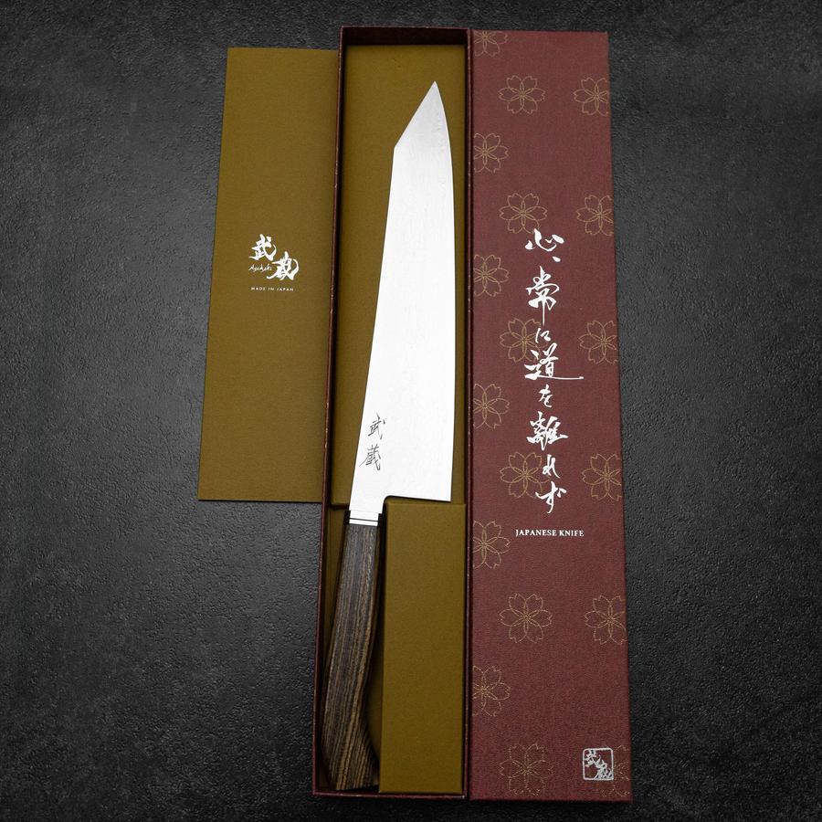 Kiritsuke Gyuto SG-2 Damast Westlicher Goldener Ebenholz Griff 240mm - Image 8