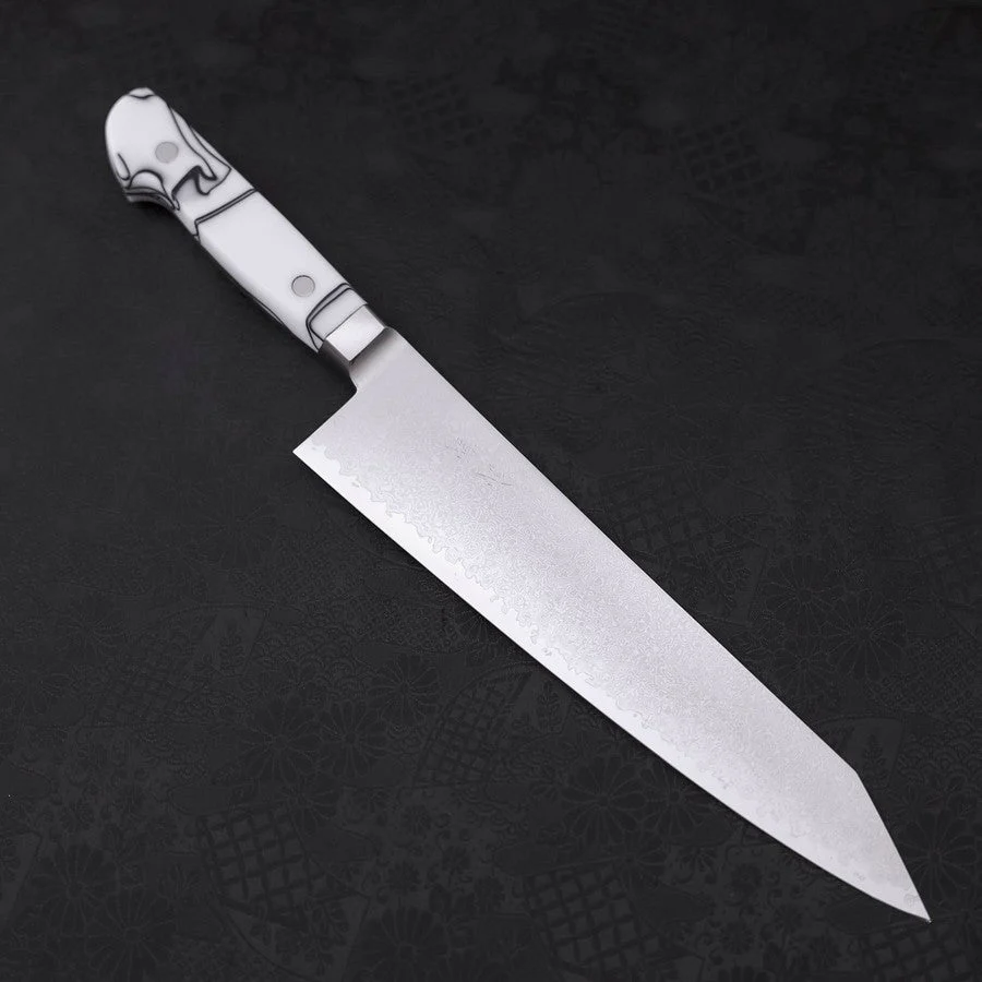 Kiritsuke Gyuto SG-2 Damast Weißer Griff 240mm