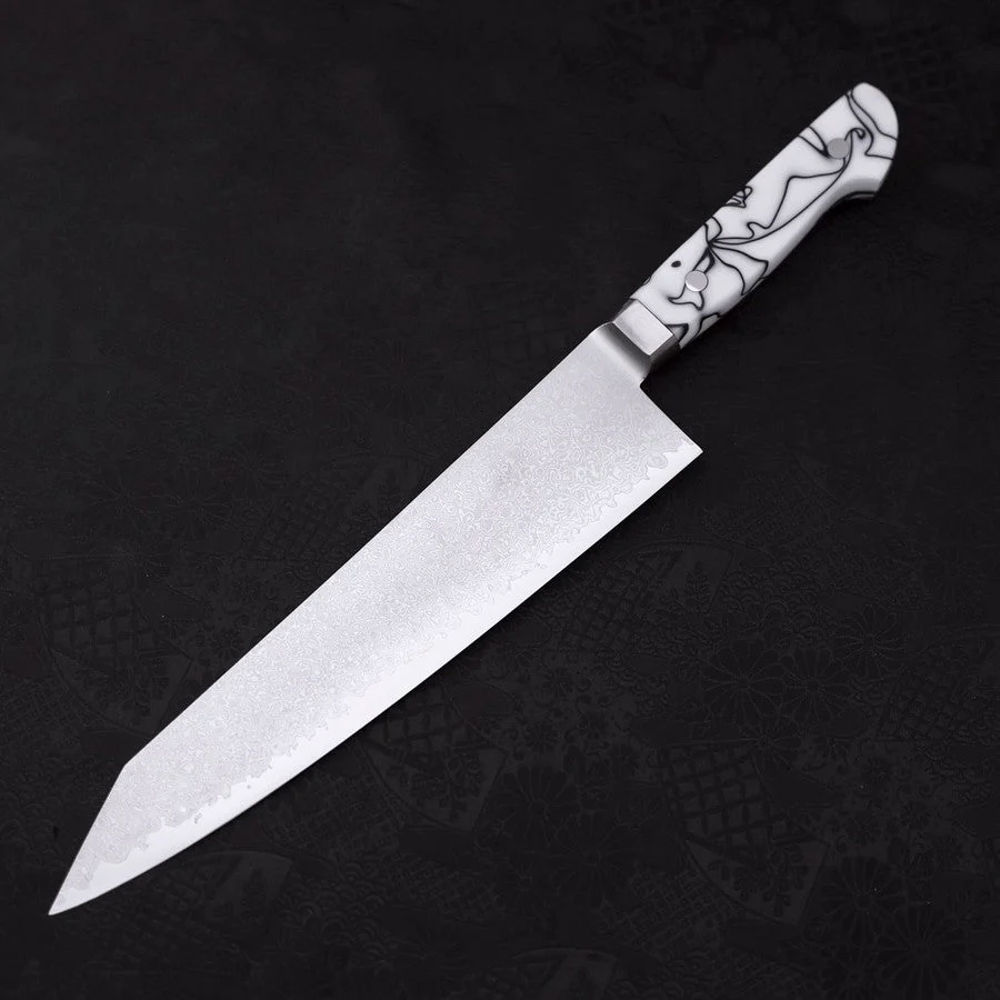 Kiritsuke Gyuto SG-2 Damast Weißer Griff 240mm - Image 2