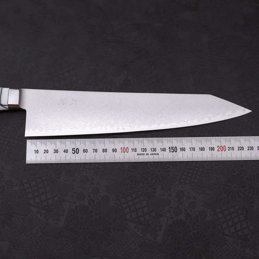Kiritsuke Gyuto SG-2 Damast Weißer Griff 240mm - Image 7