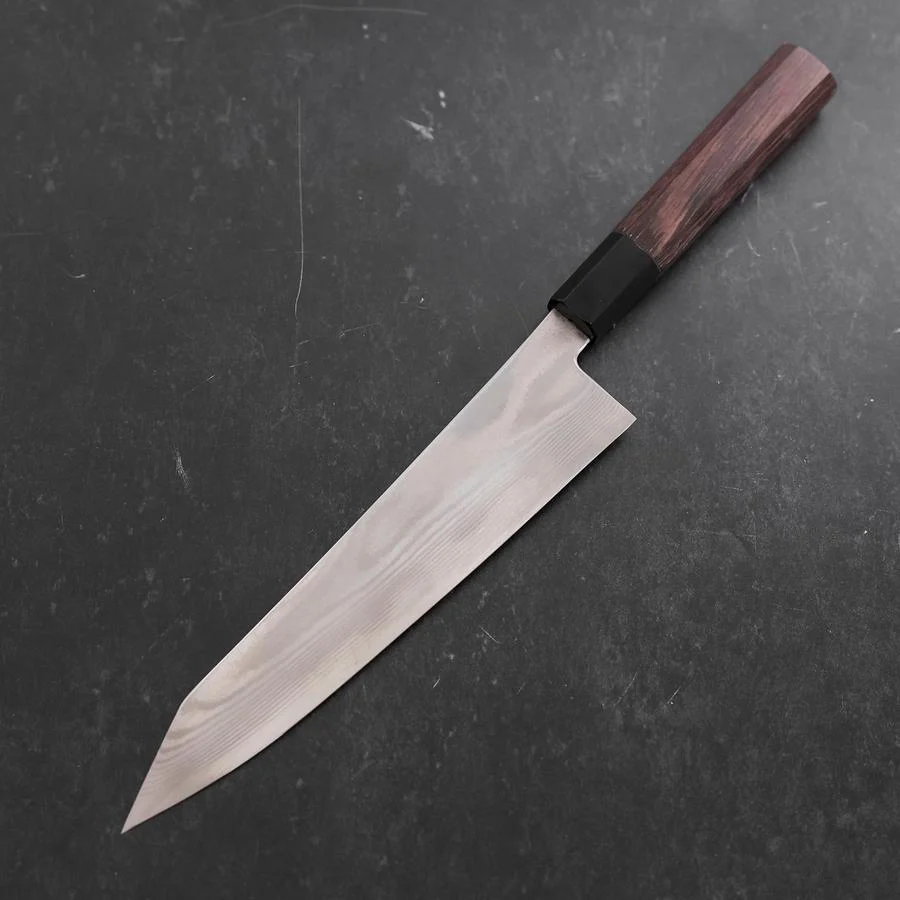 Kiritsuke Gyuto Silver Steel #3 Damast Büffelhorn und Wenge Griff 210mm - Image 2