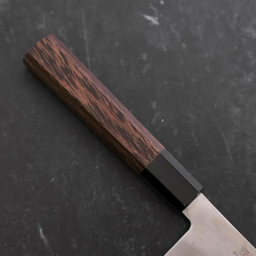 Kiritsuke Gyuto Silver Steel #3 Damast Büffelhorn und Wenge Griff 210mm - Image 6