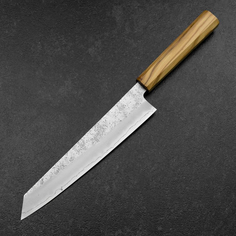 Kiritsuke Gyuto Silver Steel #3 Nashiji Olivenholz Griff 205mm - Image 2