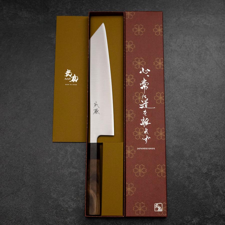 Kiritsuke Gyuto Silver Steel #3 Poliert Walnussholz Griff 240mm - Image 8