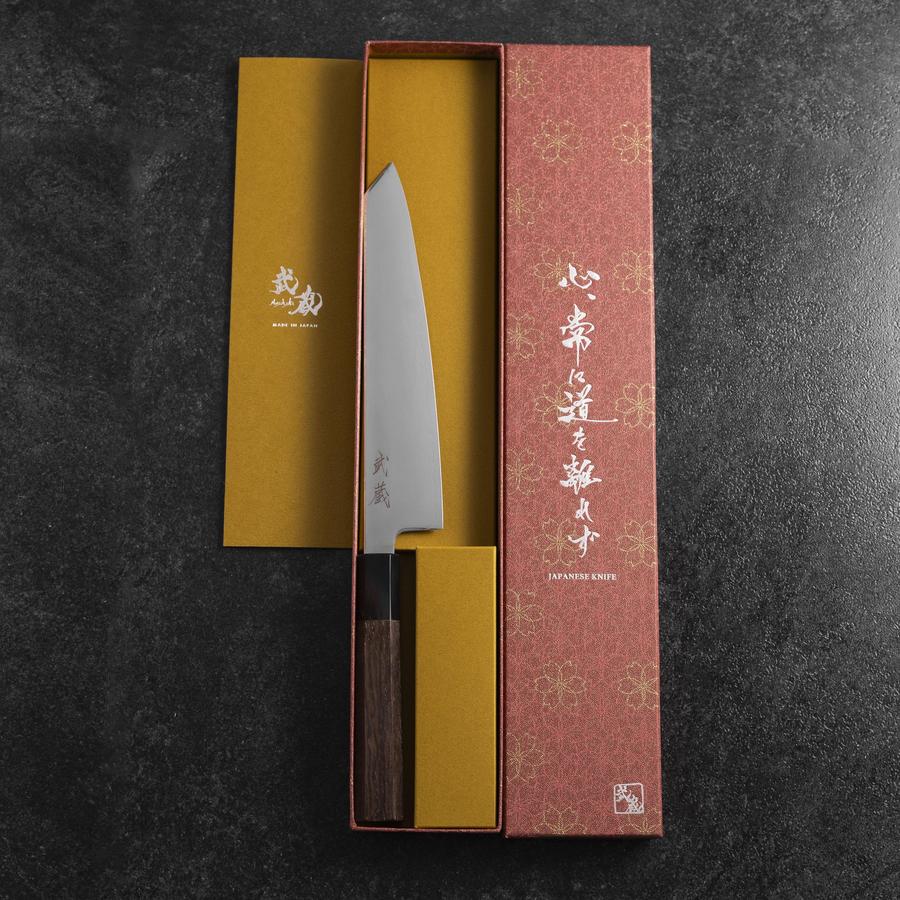 Kiritsuke Gyuto SLD Kagami Büffelhorn und Walnussholz Griff 205mm - Image 8
