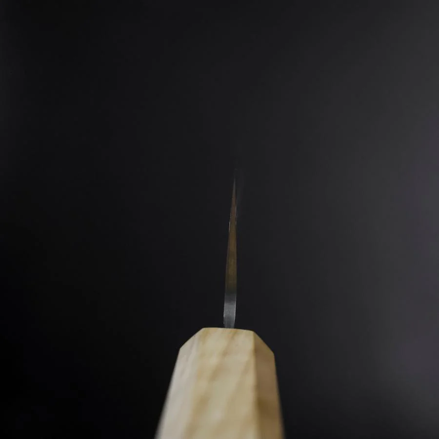 Kiritsuke Gyuto SLD Nickel Tsuchime Kolorierter Damast Olivenholz Griff 210mm Limited Edition - Image 4