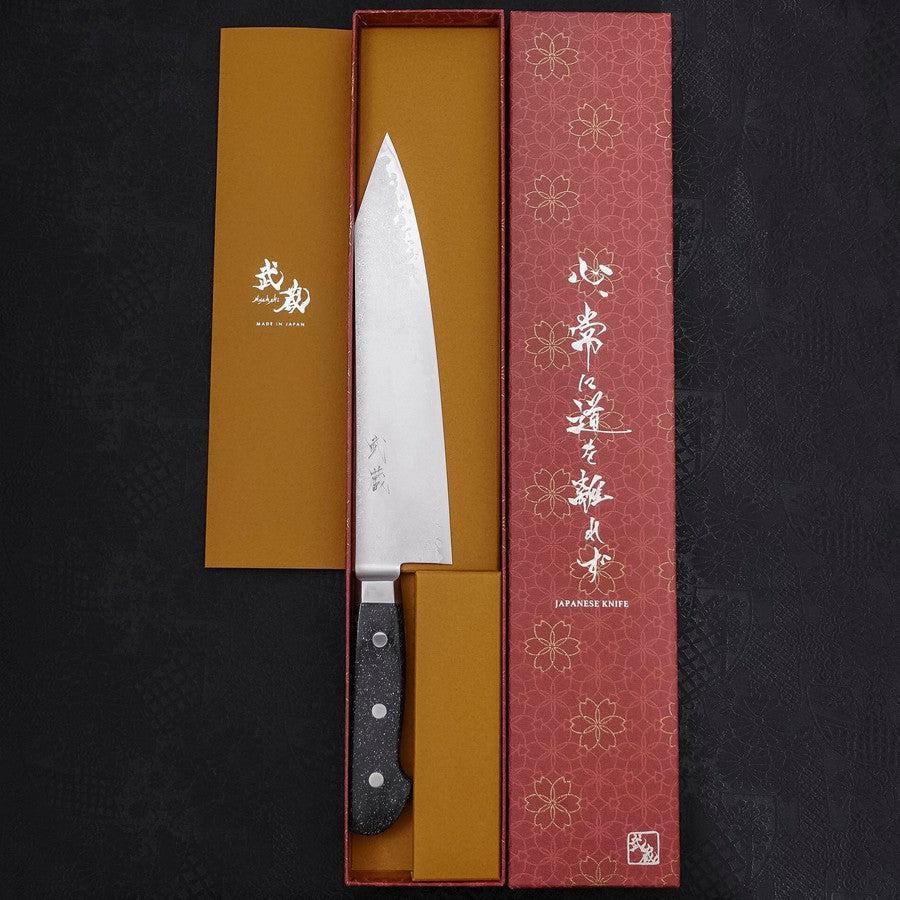 Kiritsuke VG-10 Damast Schwarzer Marmor Griff 210mm - Image 8