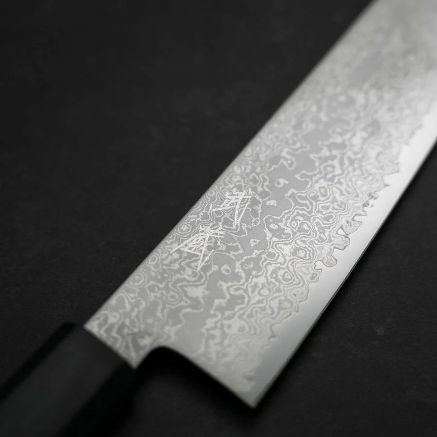 Kiritsuke Gyuto VG-10 Damast Dunkelblauer Urushi Griff 210mm - Image 3