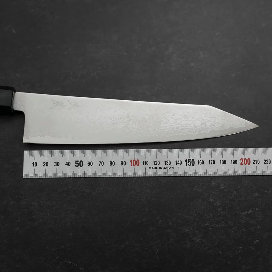 Kiritsuke Gyuto VG-10 Damast Dunkelblauer Urushi Griff 210mm - Image 7